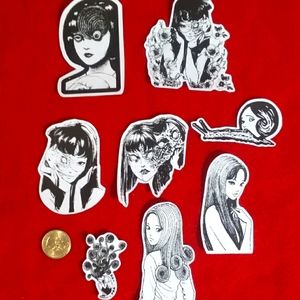 Handmade Anime Manga Horro Junji Ito Stickers Set